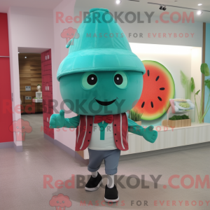 Turquoise Watermelon mascot...