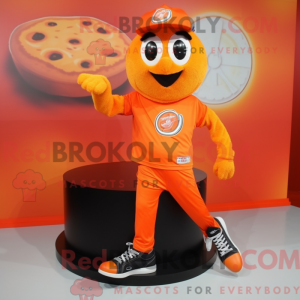 Orange Pizza mascot costume...