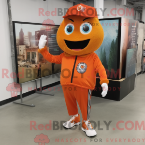 Orange Pizza Maskottchen...