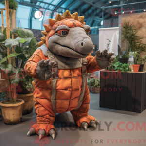 Rust Ankylosaurus mascot...