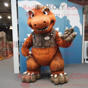 Rust Ankylosaurus mascot...