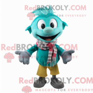Postava maskota Teal Heart...