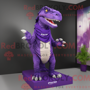 Purple Allosaurus mascot...