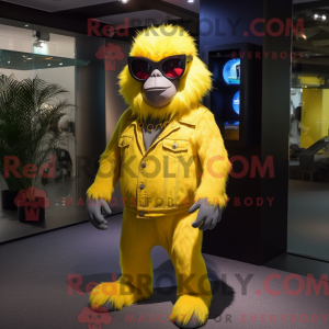 Lemon Yellow Gorilla mascot...