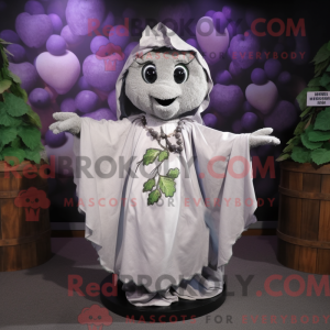 Silver Grape mascot costume...