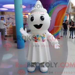 White Ice Cream Cone mascot...