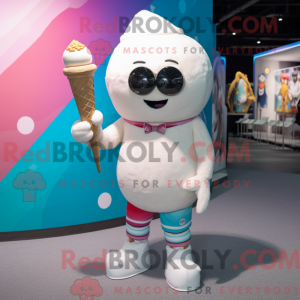 White Ice Cream Cone mascot...