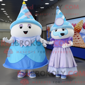 Blue Ice Cream Cone mascot...