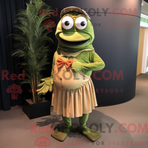 Olive Salmon mascot costume...