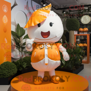White Orange mascot costume...
