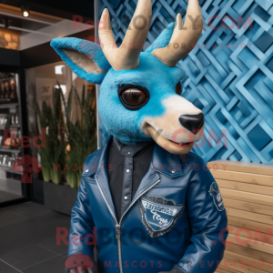 Blue Deer maskot kostume...