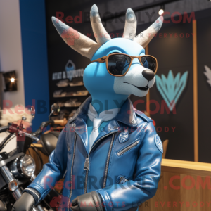 Blue Deer-maskotdraktfigur...