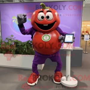 Purple Tomato mascot...