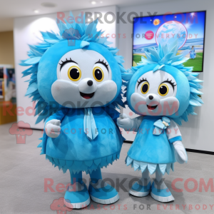Sky Blue Hedgehog mascot...