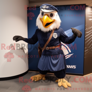 Navy Hawk mascot costume...