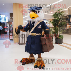 Navy Hawk mascot costume...