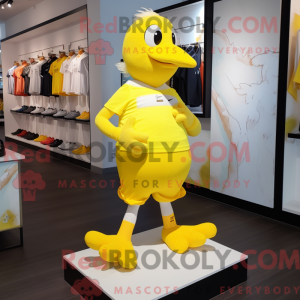 Yellow Dove mascot costume...