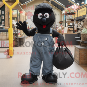 Black Petanque Ball mascot...