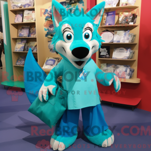 Turkis Dingo maskot kostume...