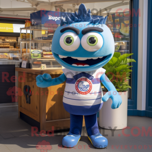 Blue Burgers maskot kostume...