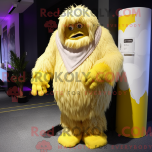 Lemon Yellow Yeti mascot...