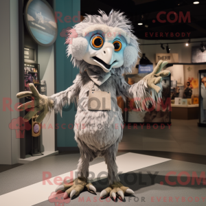 Silver Harpy mascot costume...