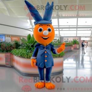 Navy Carrot mascot costume...