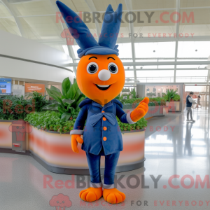 Navy gulerod maskot kostume...