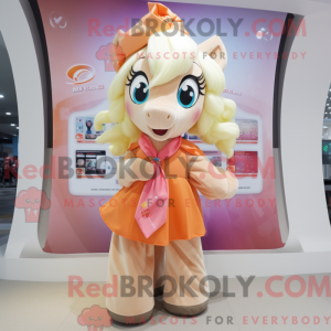 Peach Mare mascot costume...