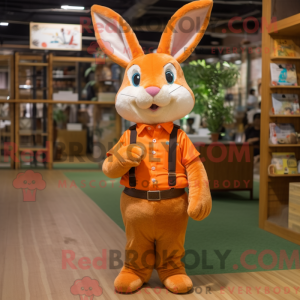 Orange Wild Rabbit maskot...