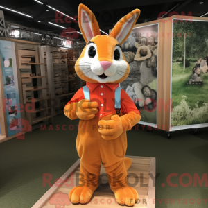 Orange Wild Rabbit mascot...