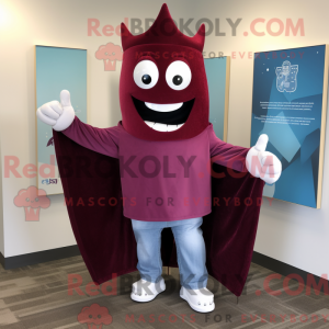 Maroon Tooth Fairy mascot...