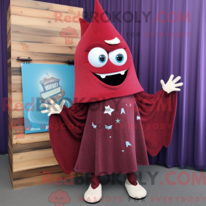 Maroon Tooth Fairy mascot...