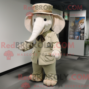 Cream Elephant mascot...