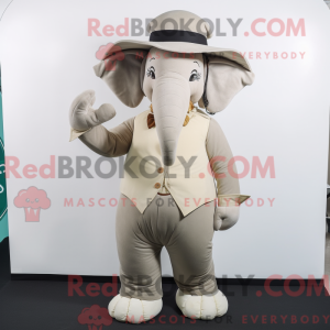 Cream Elephant mascot...