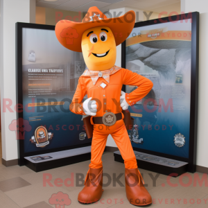 Orange Cowboy mascot...