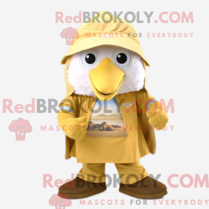 Gold Aglet mascot costume...