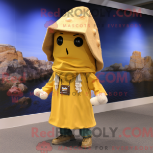 Gold Aglet mascot costume...