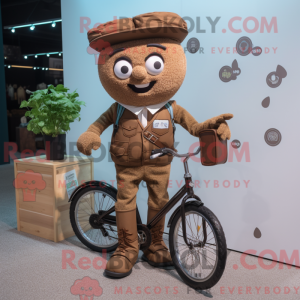 Brun Unicyclist maskot...