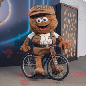 Brown Unicyclist mascot...