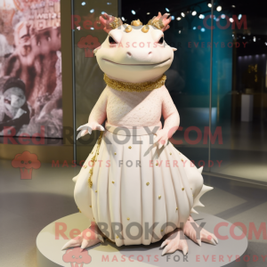 Cream Axolotls mascot...