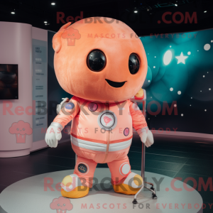 Peach Astronaut maskot...