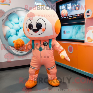Peach Astronaut maskot...