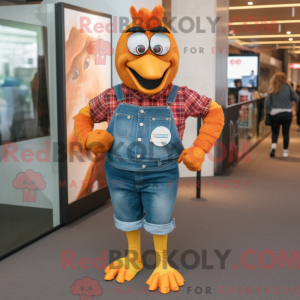 Rust Kylling maskot kostume...