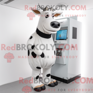 White Holstein Cow mascot...