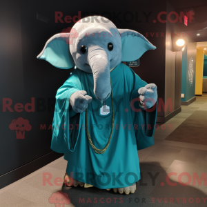Teal Elephant mascot...