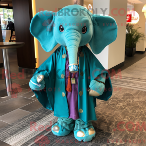 Teal Elephant mascot...
