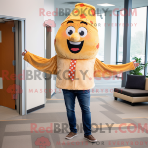 Tan Pizza Slice mascot...