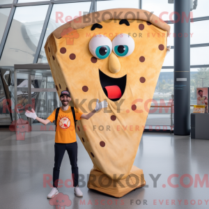 Tan Pizza Slice mascot...