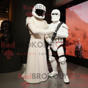 White Gi Joe mascot costume...
